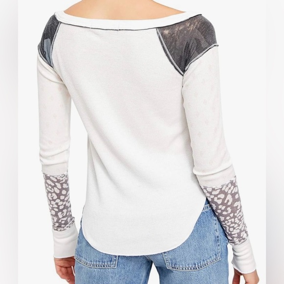 Free People Bright Side Thermal Top Snow Size Small - Picture 5 of 16